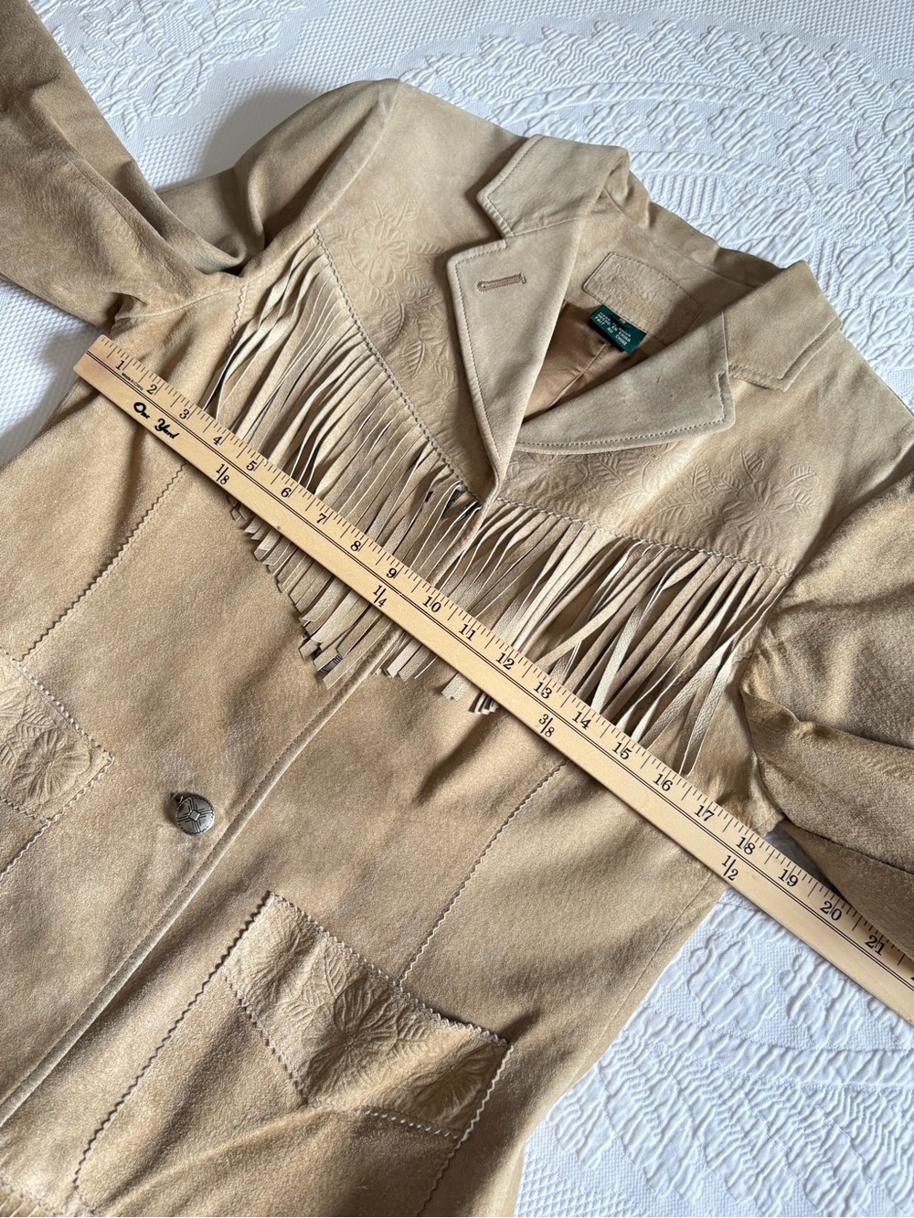 Ralph Lauren Dry Goods suede fringe western leather jacket concho women’s S - Picture 16 of 16